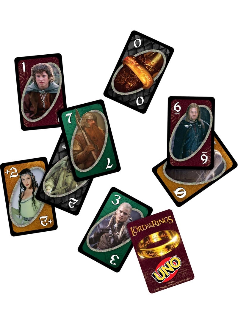 Mattel Games UNO The Lord of The Rings Card Game for Kids, Adults & Families, Travel & Camping, Inspired by The Movies - Image 4